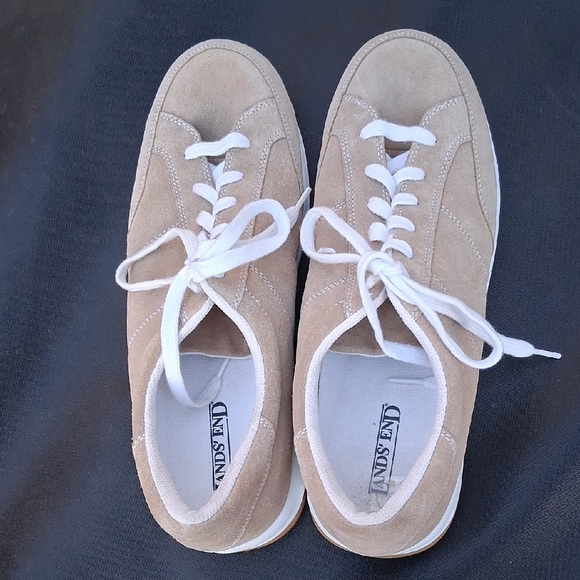 Lands' End Other - Lands' End Tan Suede Sneakers